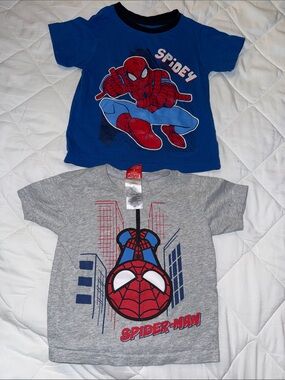 18m Spider-Man marvel Boys Tee Bundle - Blue & Gray - Spider-Man Graphics
